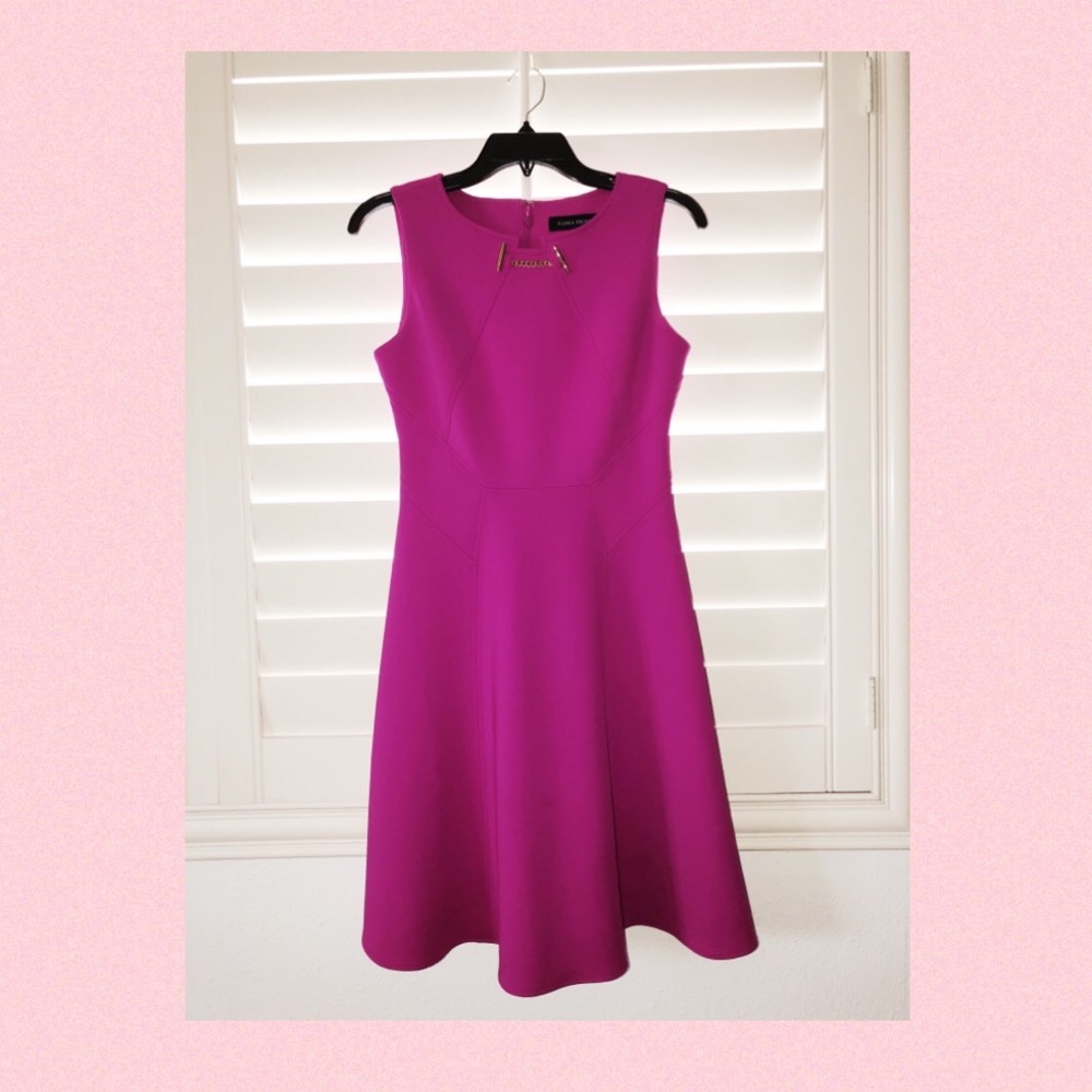 Purple A-line dress